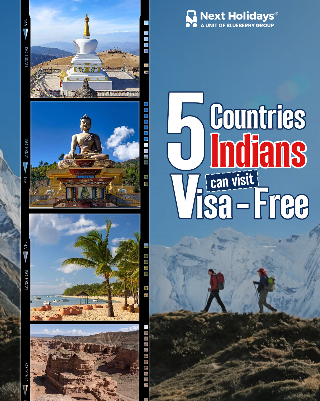 Next Holidays India Facebook ad: Travel plans don't always have to begin with…