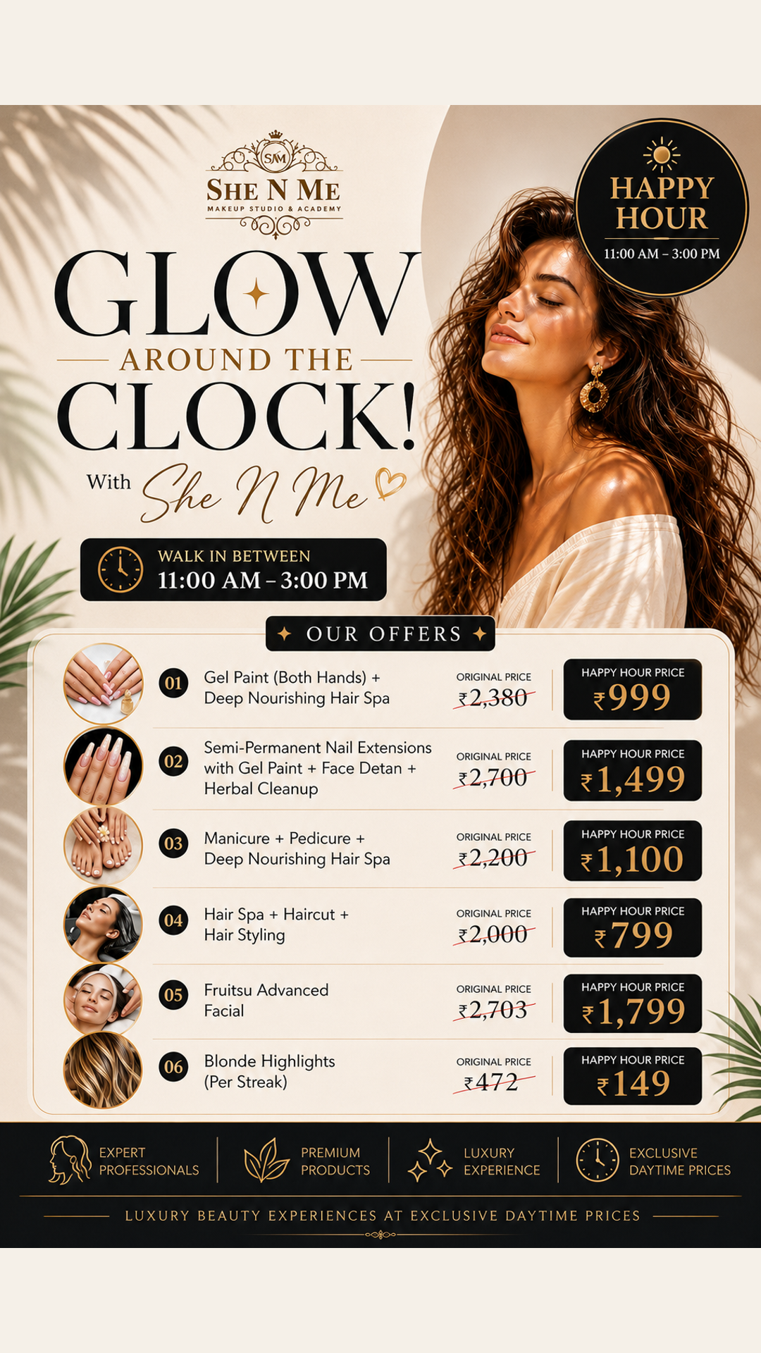 She N Me Salon, Makeup Studio & Academy Facebook ad from Jun 6, 2026