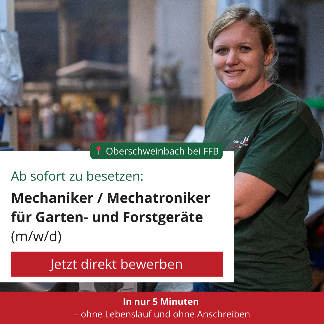 Jais GmbH Garten- u. Forsttechnik Facebook ad: Mechaniker/Mechatroniker für Garten- und Forstgeräte…