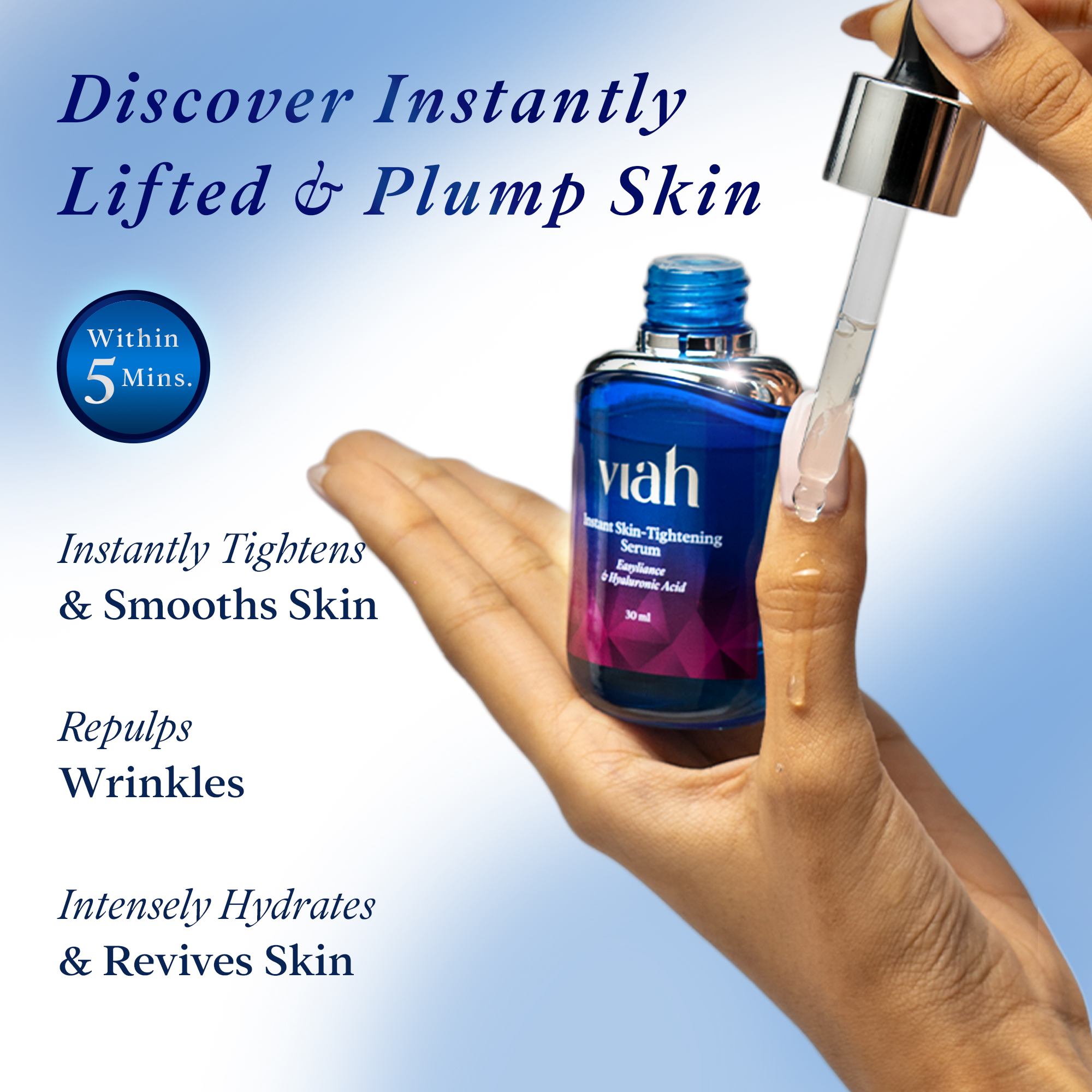 Viah Beauty Facebook ad: Flat 20% OFF on Skin Serums