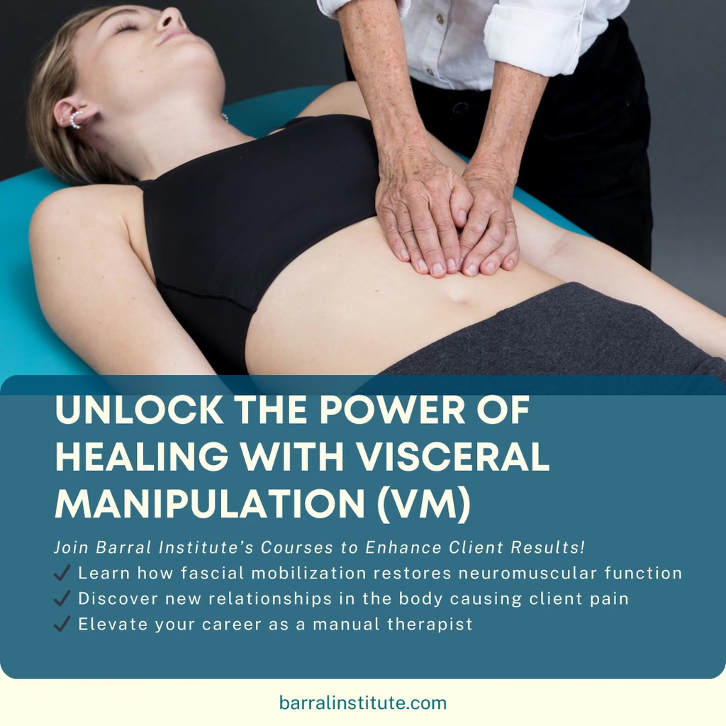 Barral Institute Facebook ad: Visceral Manipulation: Abdomen 1 (VM1)