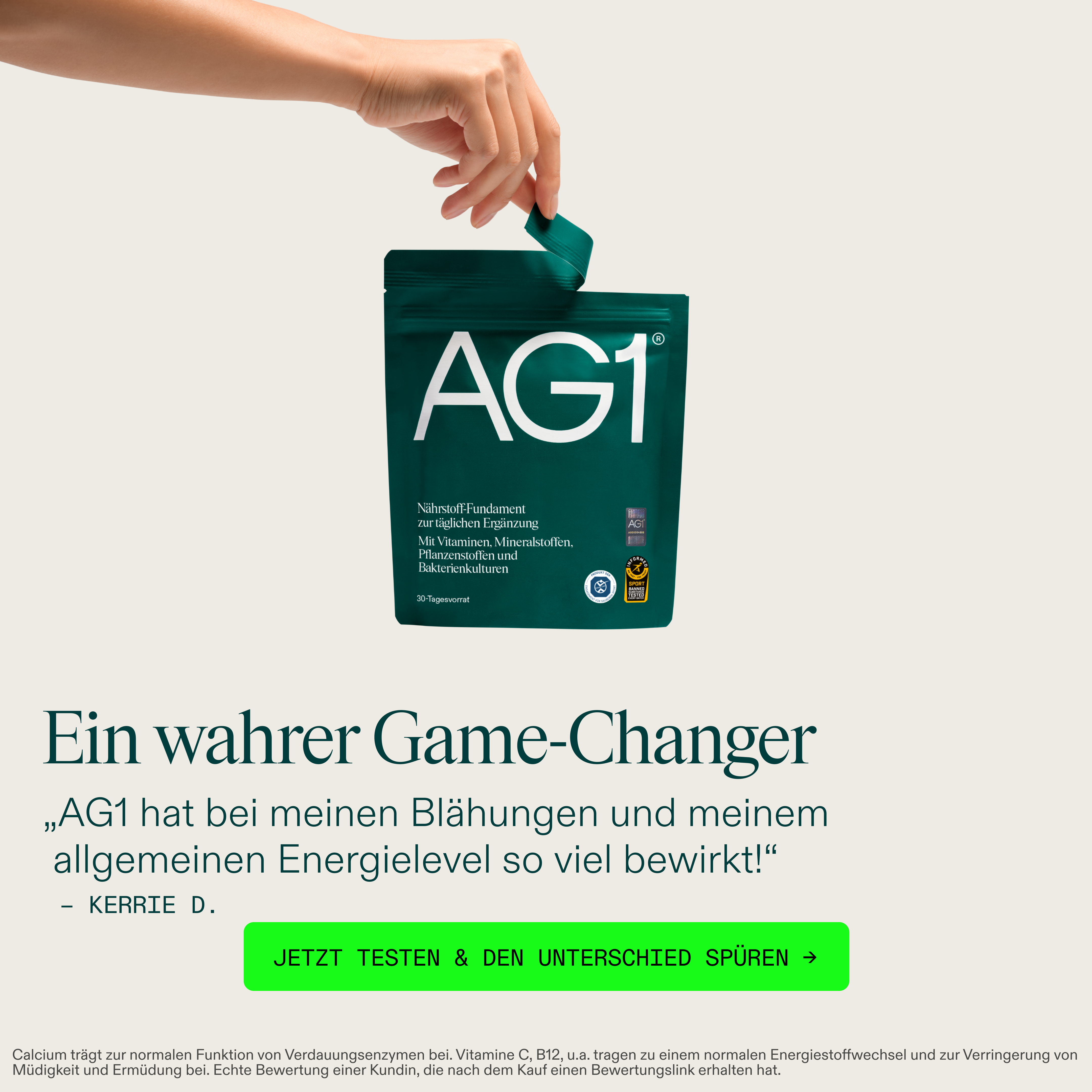 AG1 Deutschland Facebook ad