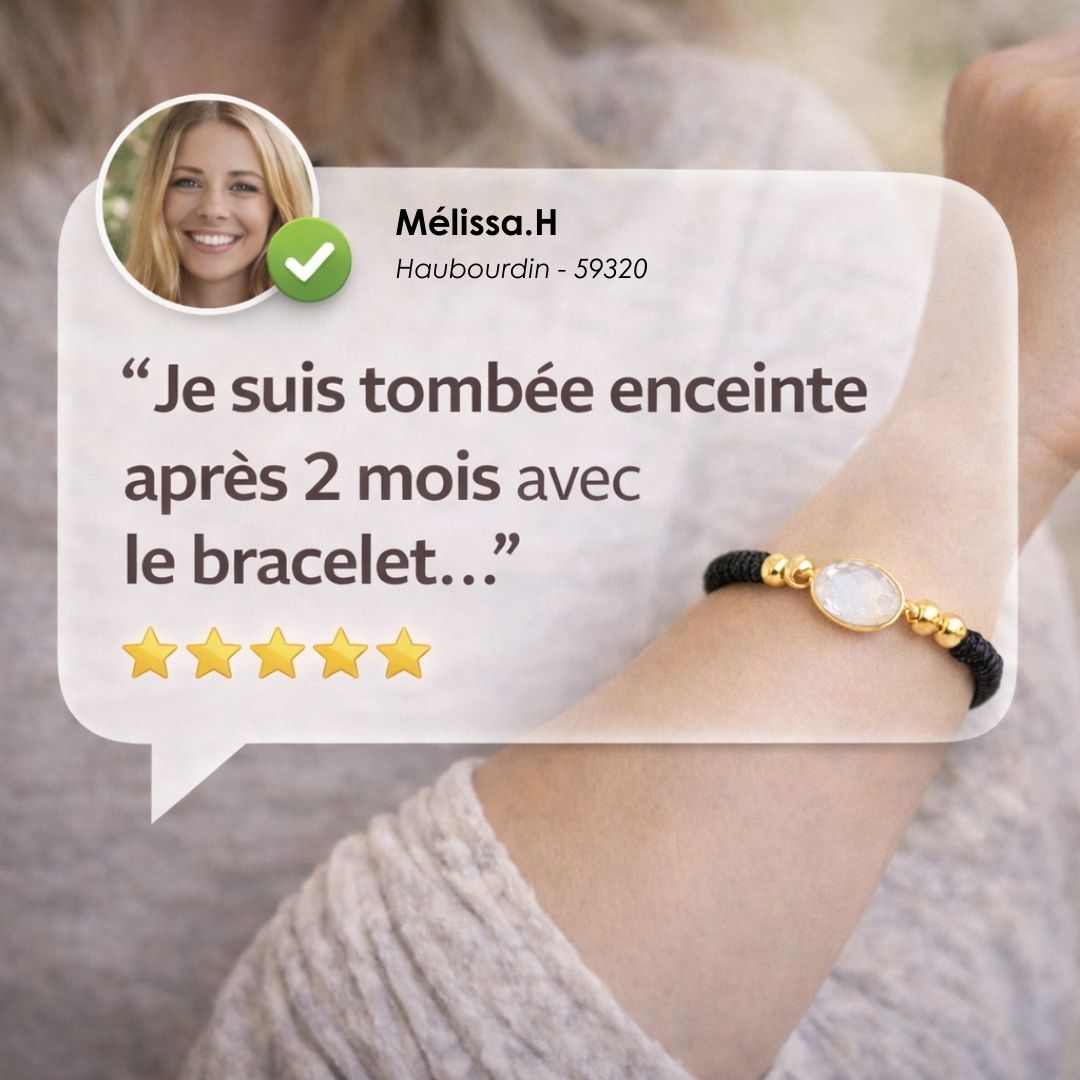 Trésors de Pierres Facebook ad: Le bracelet fertilité qui change tout!
