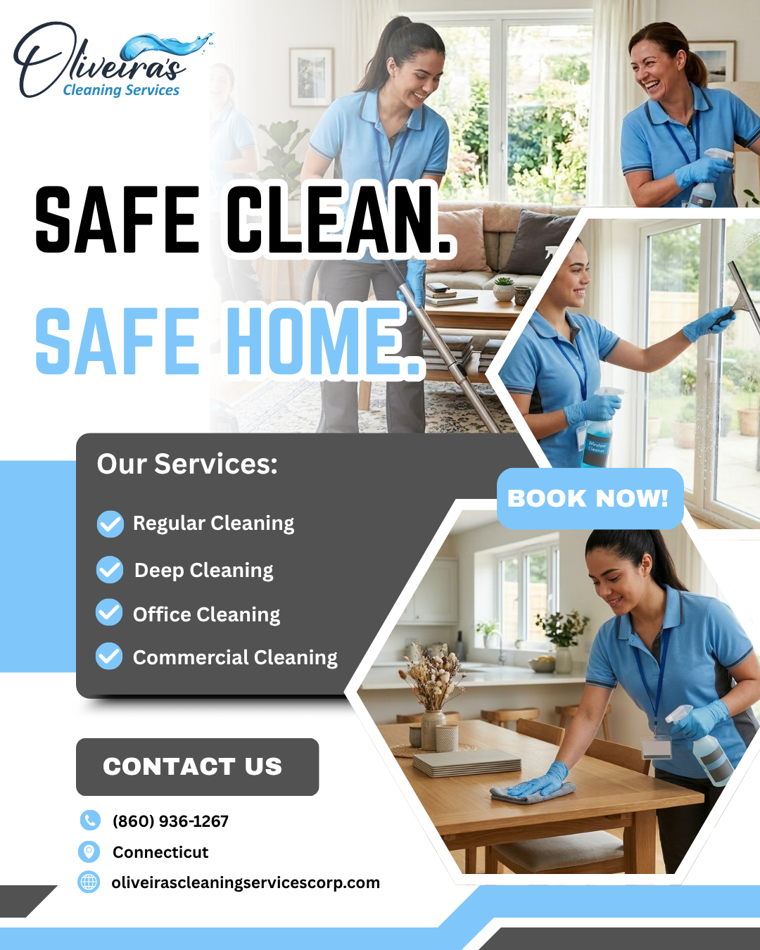 Oliveira’s Cleaning Services Facebook ad: Get Your Free Cleaning Quote Today