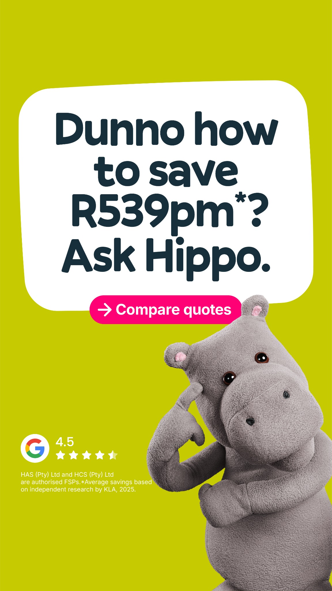 Hippo.co.za Facebook ad