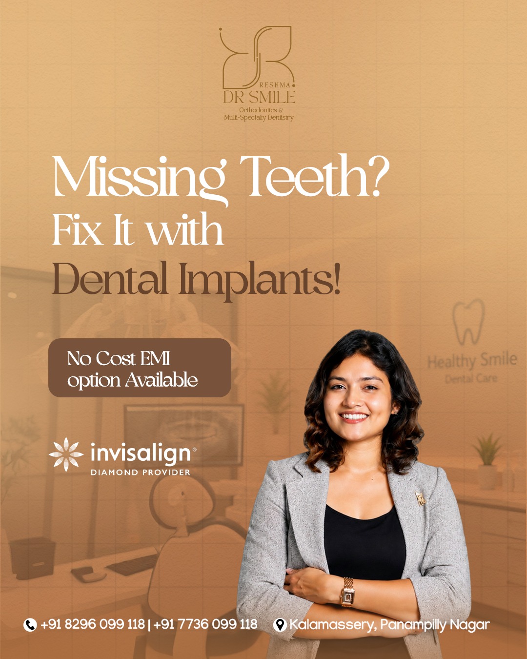 Dr Smile Panampilly Nagar Facebook ad: Do you have a missing tooth?