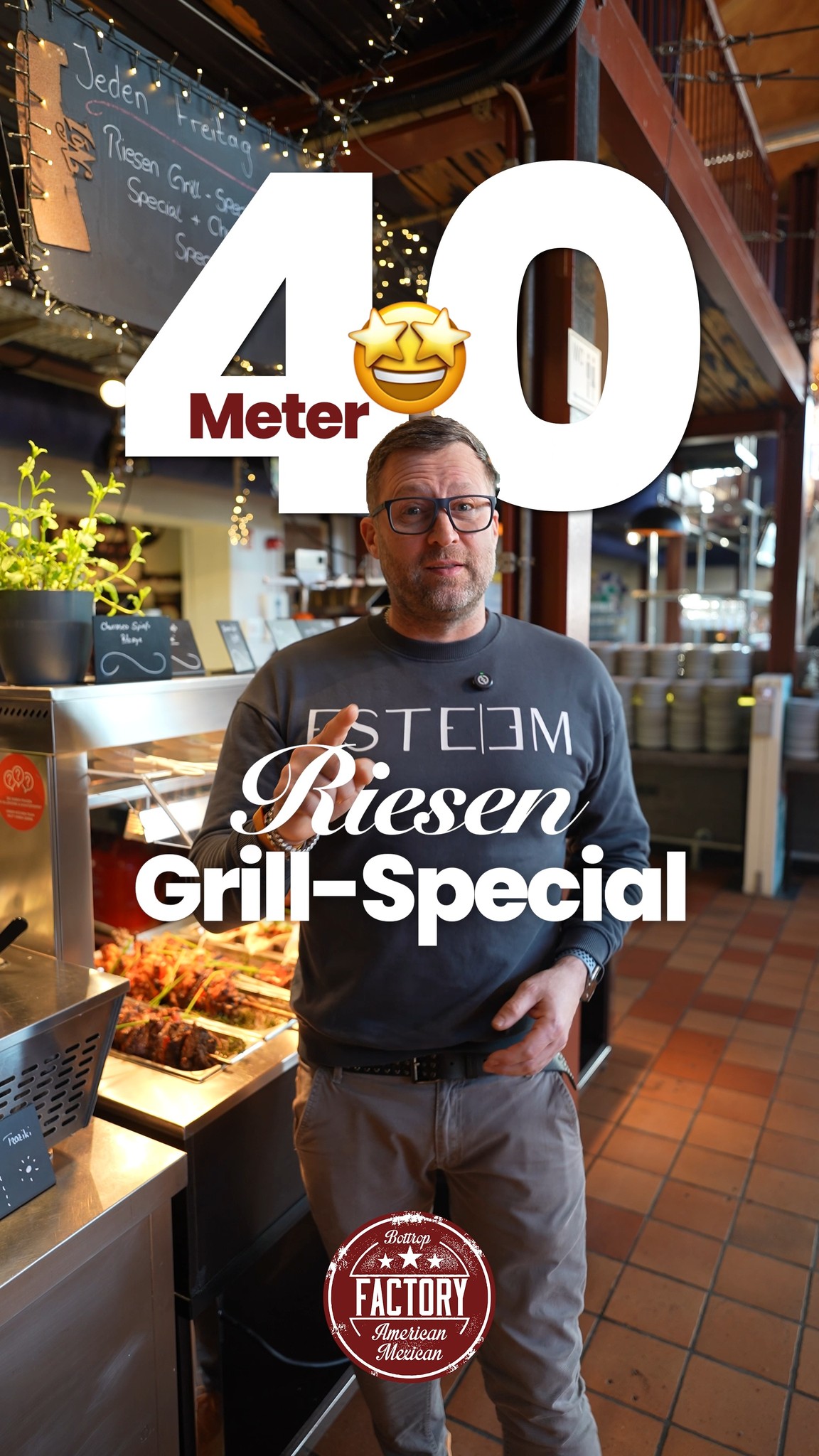 Factory Bottrop Facebook ad: Buffet-Erlebnis | Riesen Grill-Special am Freitag