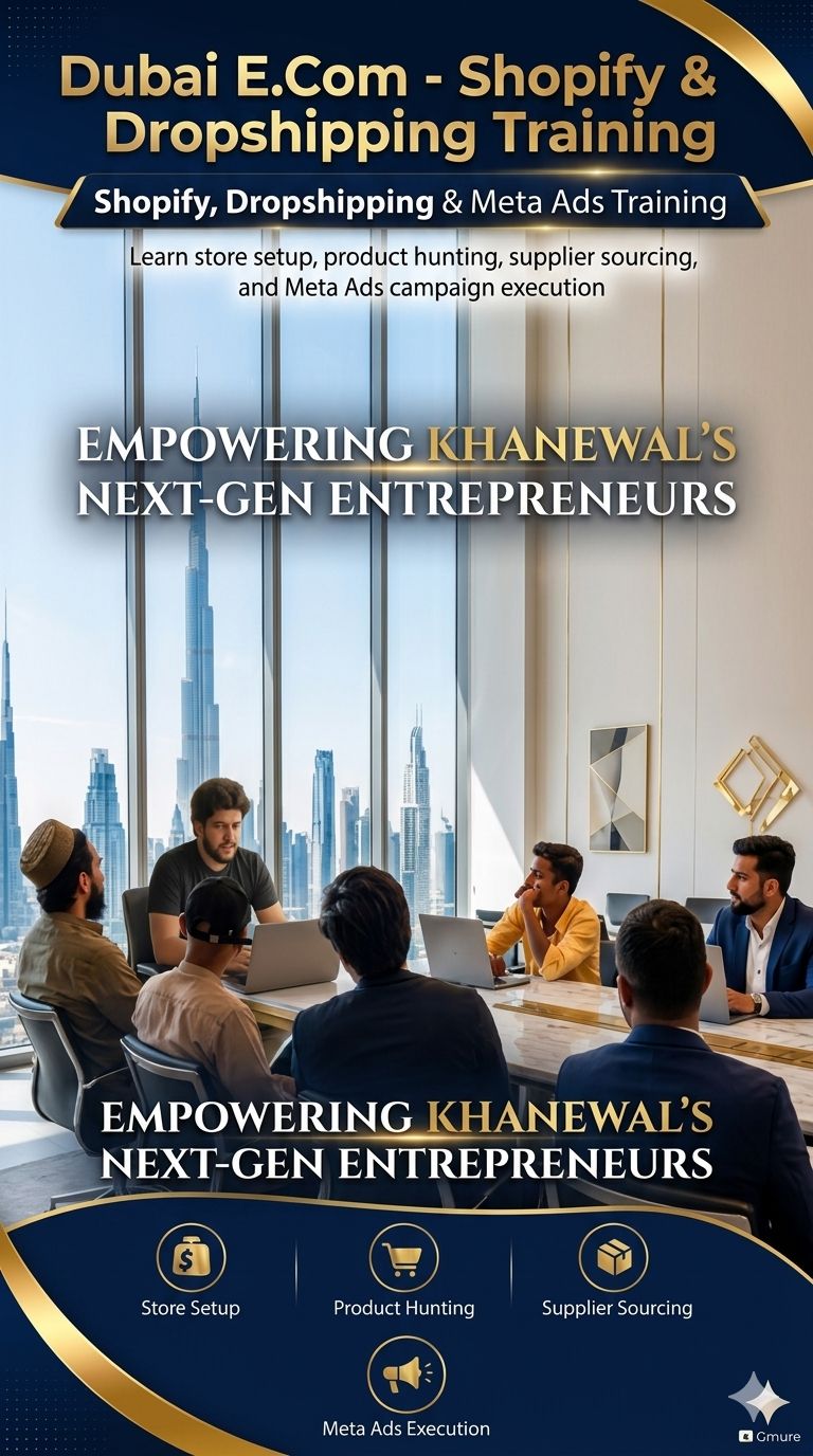 Dubai E.Com Facebook ad: Limited Seats, Khanewal Live Batch