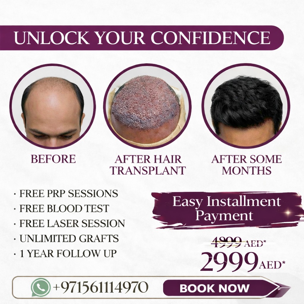 Dubai Hair Revive Facebook ad: Thinking about hair transplant?