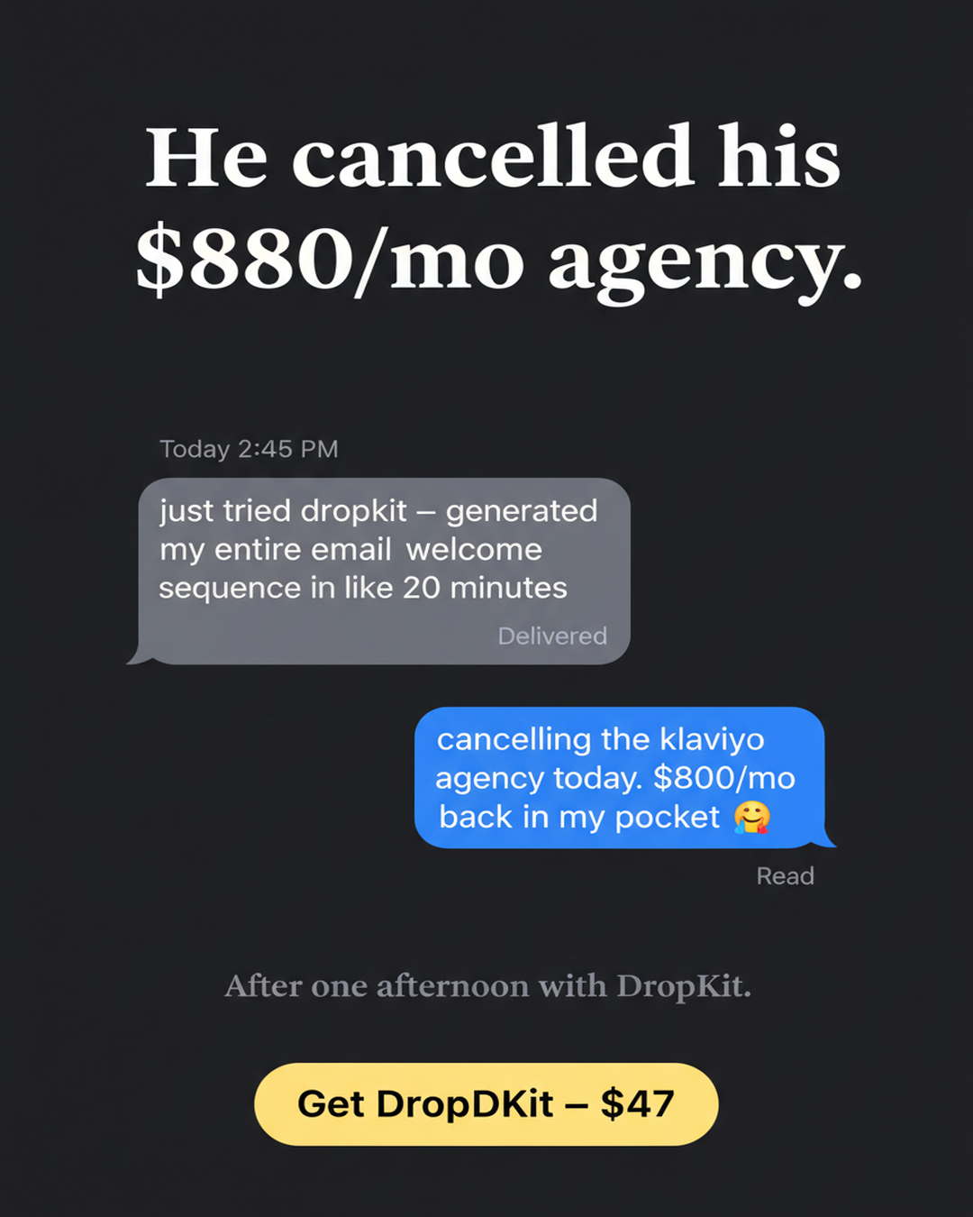 Dropkit Facebook ad: Everyone's using Claude for Shopify. Are you set up?