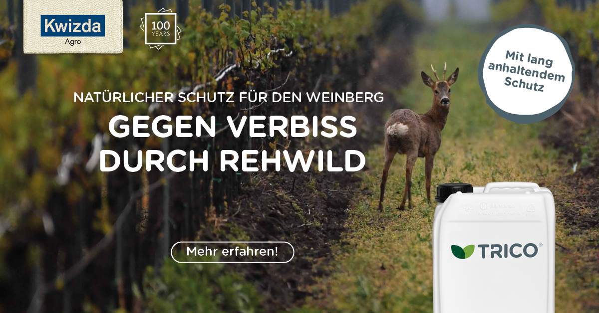 Kwizda Agro Deutschland Facebook ad: Schutz Ihrer Weinreben vor Wildverbiss