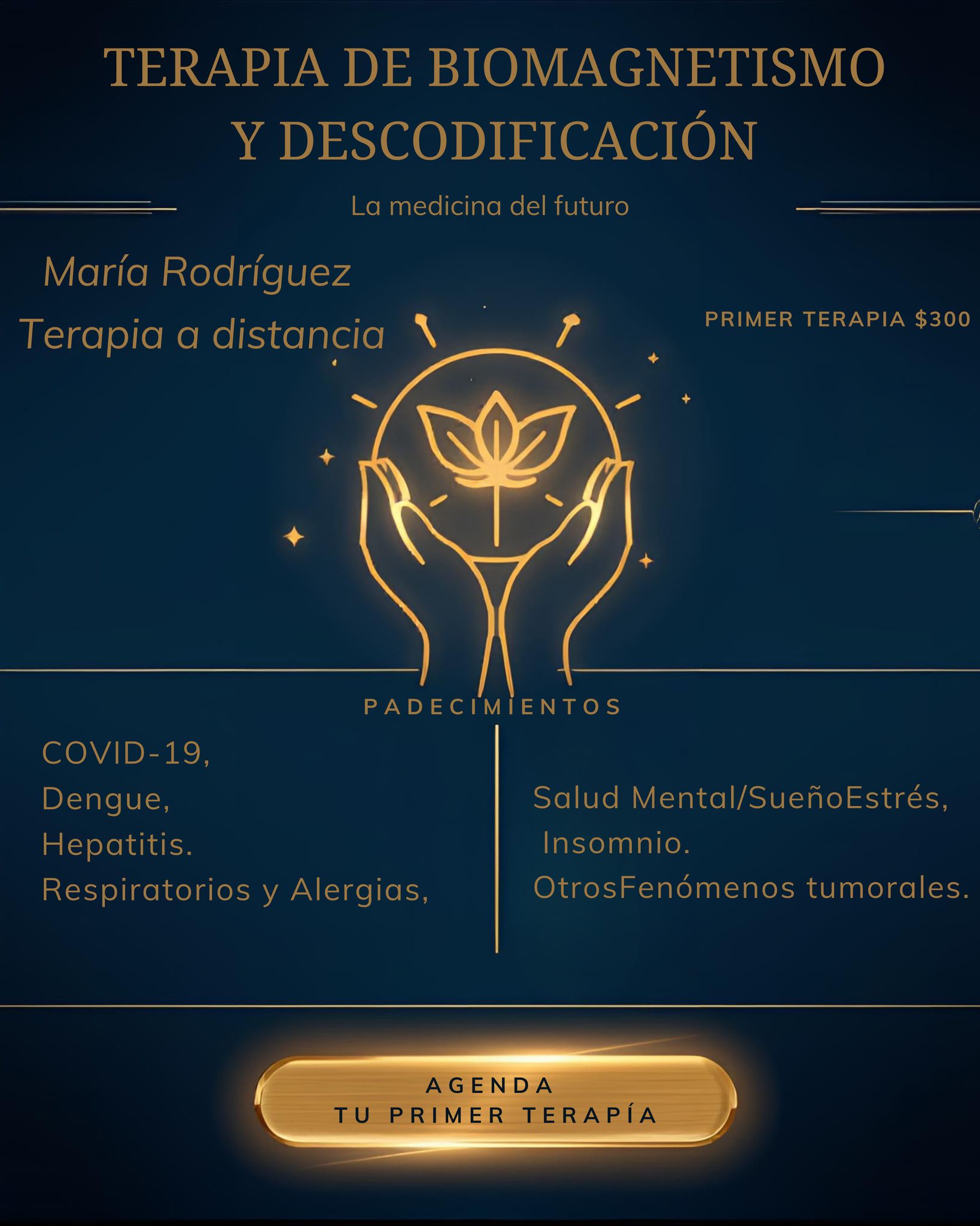 Maria Rodriguez Biomagnetismo A Distancia Facebook ad: ¡Doble sanación por solo $300!