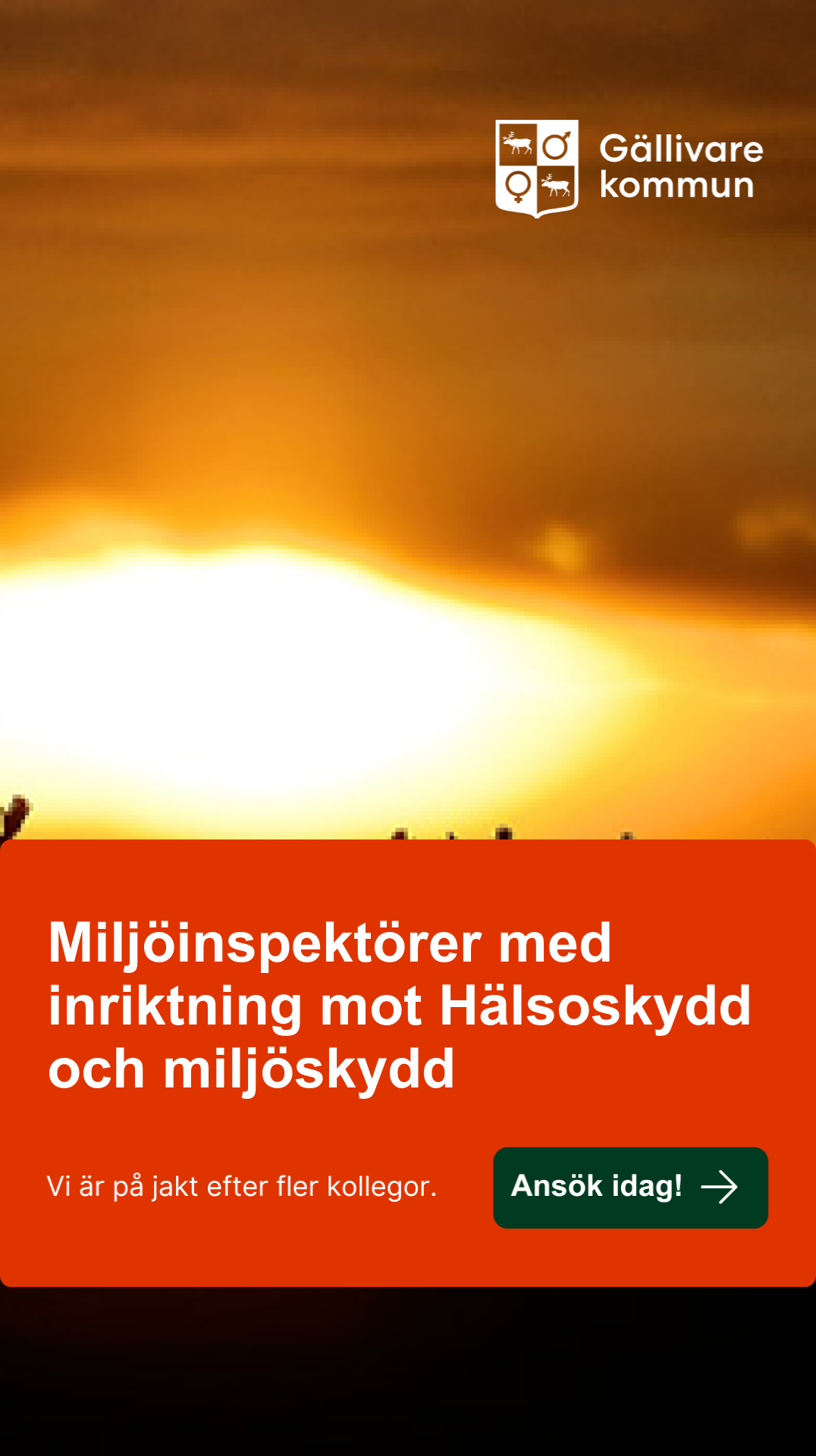 Gällivare kommun Facebook ad from Feb 10, 2026