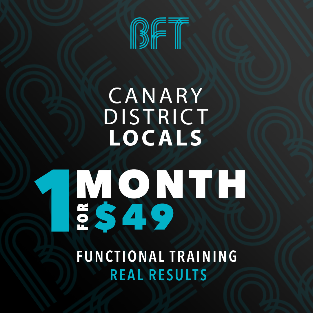 BFT Canary District Facebook ad: January Reset: 1 Month for $49