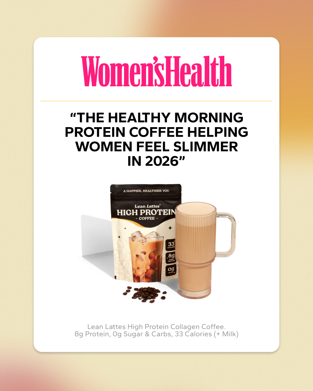 Lean Lattes Facebook ad