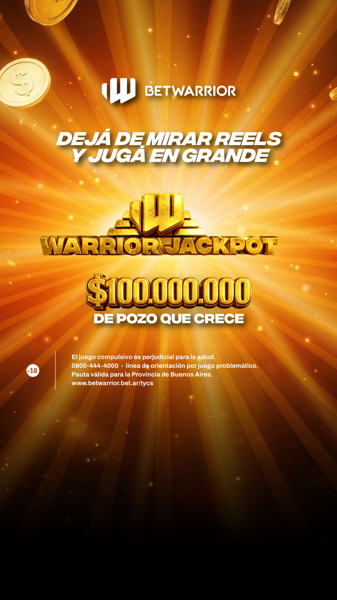 BetWarrior Argentina Facebook ad from May 7, 2026