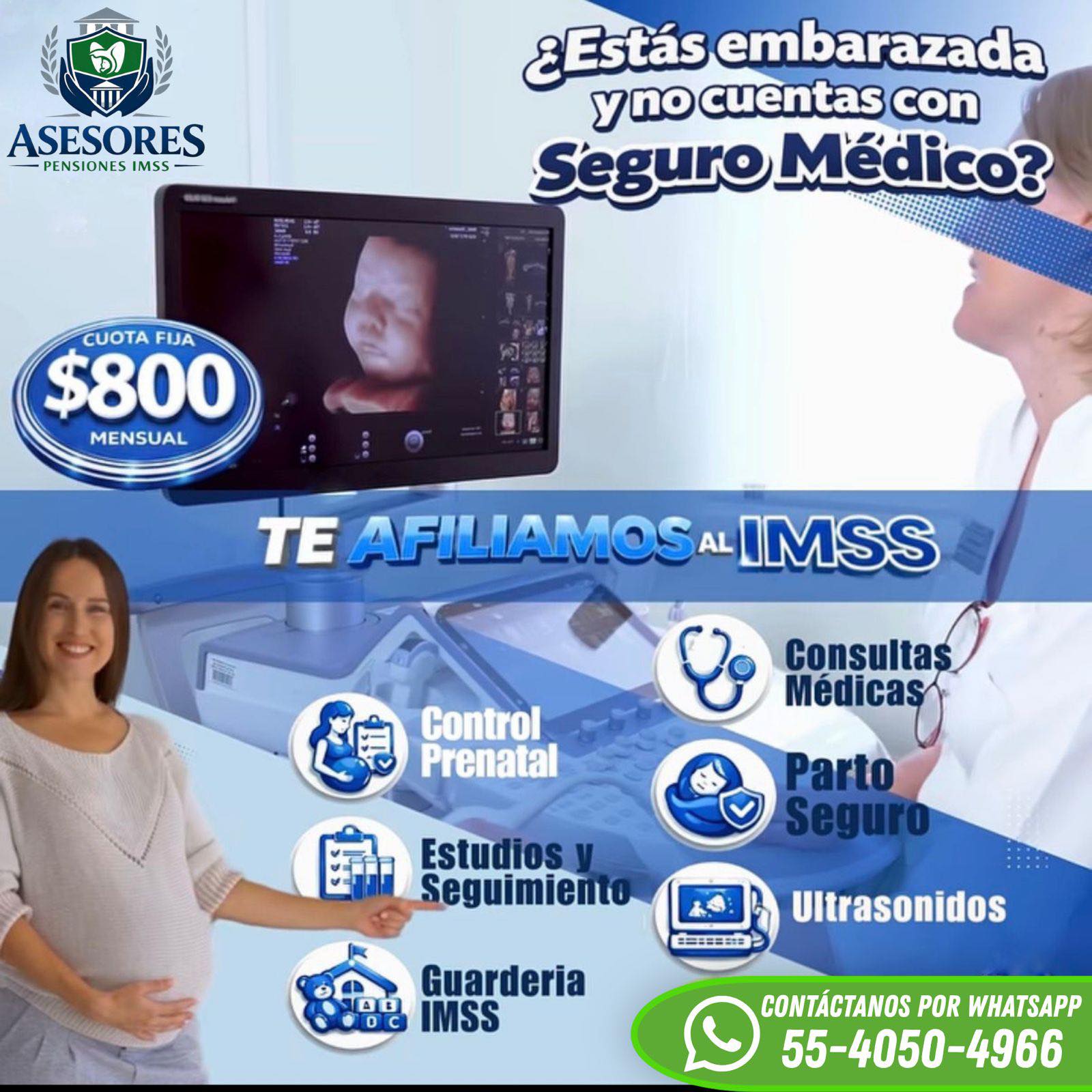 Asesores pensiónes IMSS Facebook ad: Chatea con nosotros