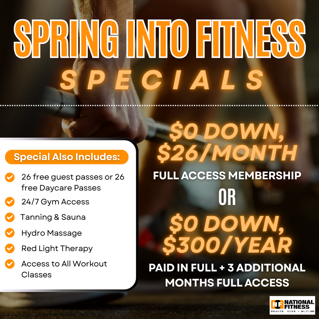 National Fitness & Racquet Club Facebook ad from Mar 11, 2026