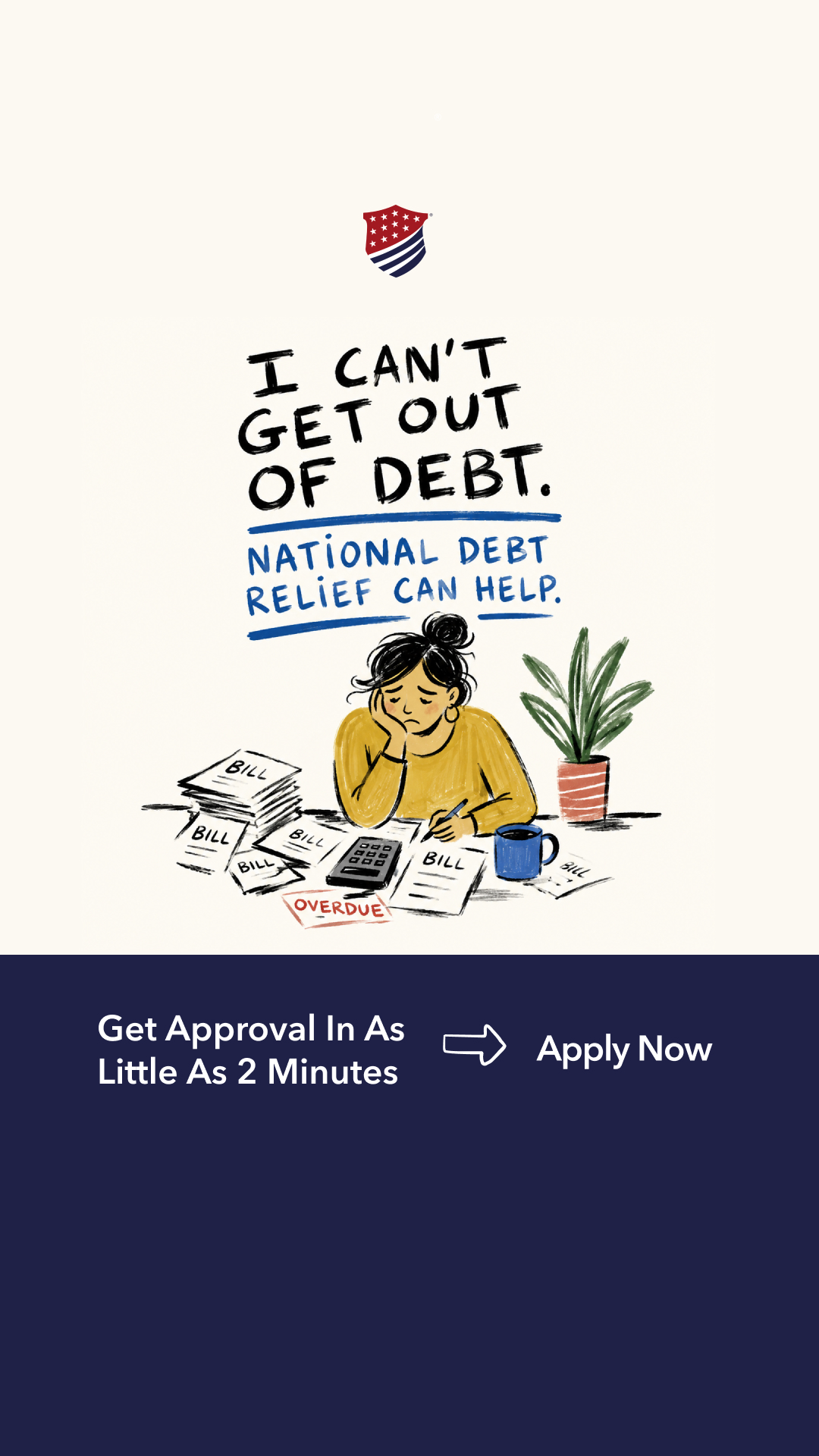 National Debt Relief Facebook ad