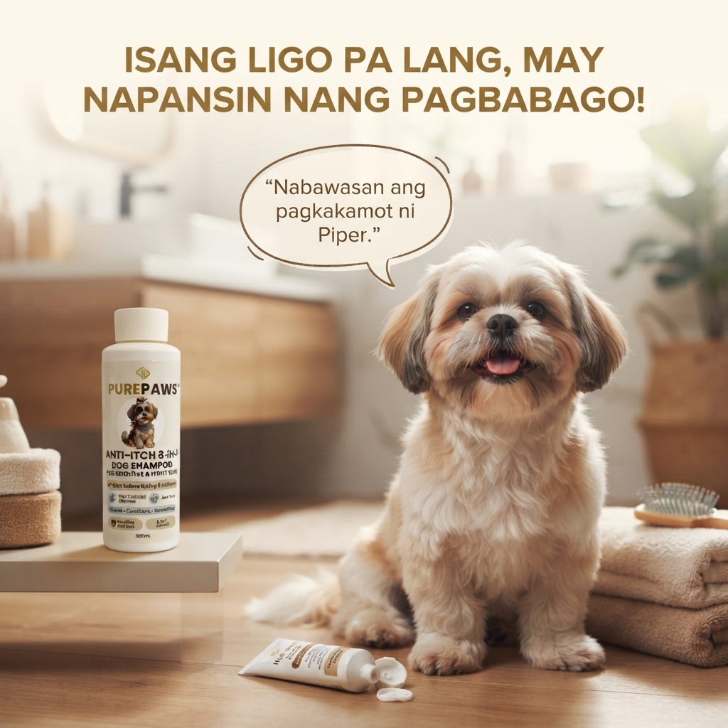 PJ Hub Pet Supplies Facebook ad: After One Bath, May Napansin Nang Pagbabago si Piper!