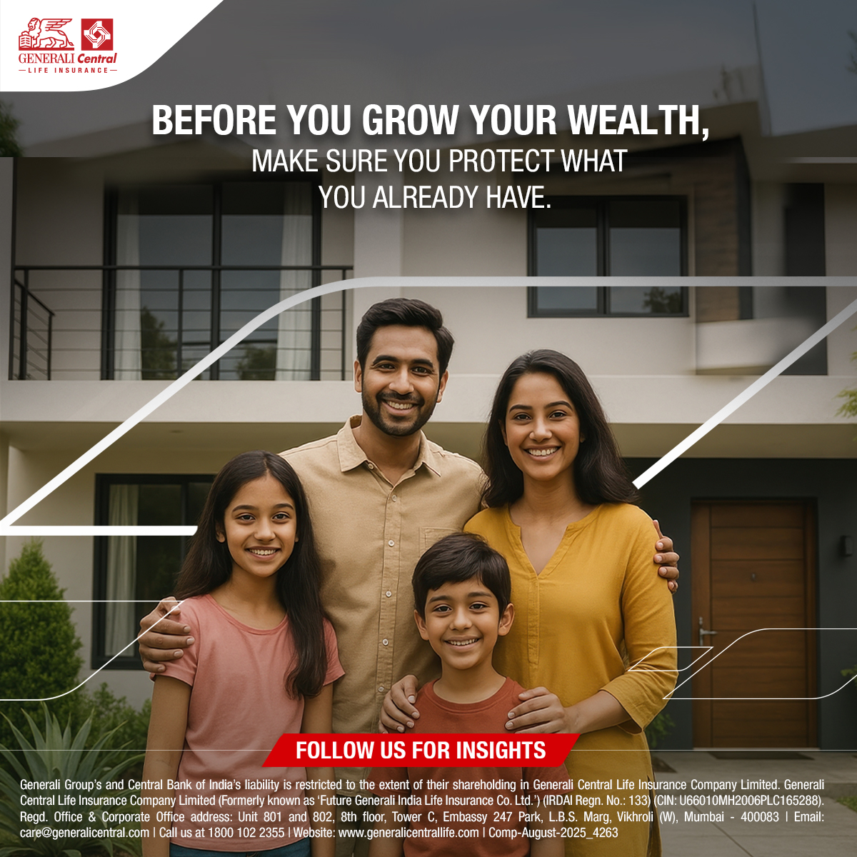 Generali Central Life Insurance Facebook ad: A secure today is the base for a…