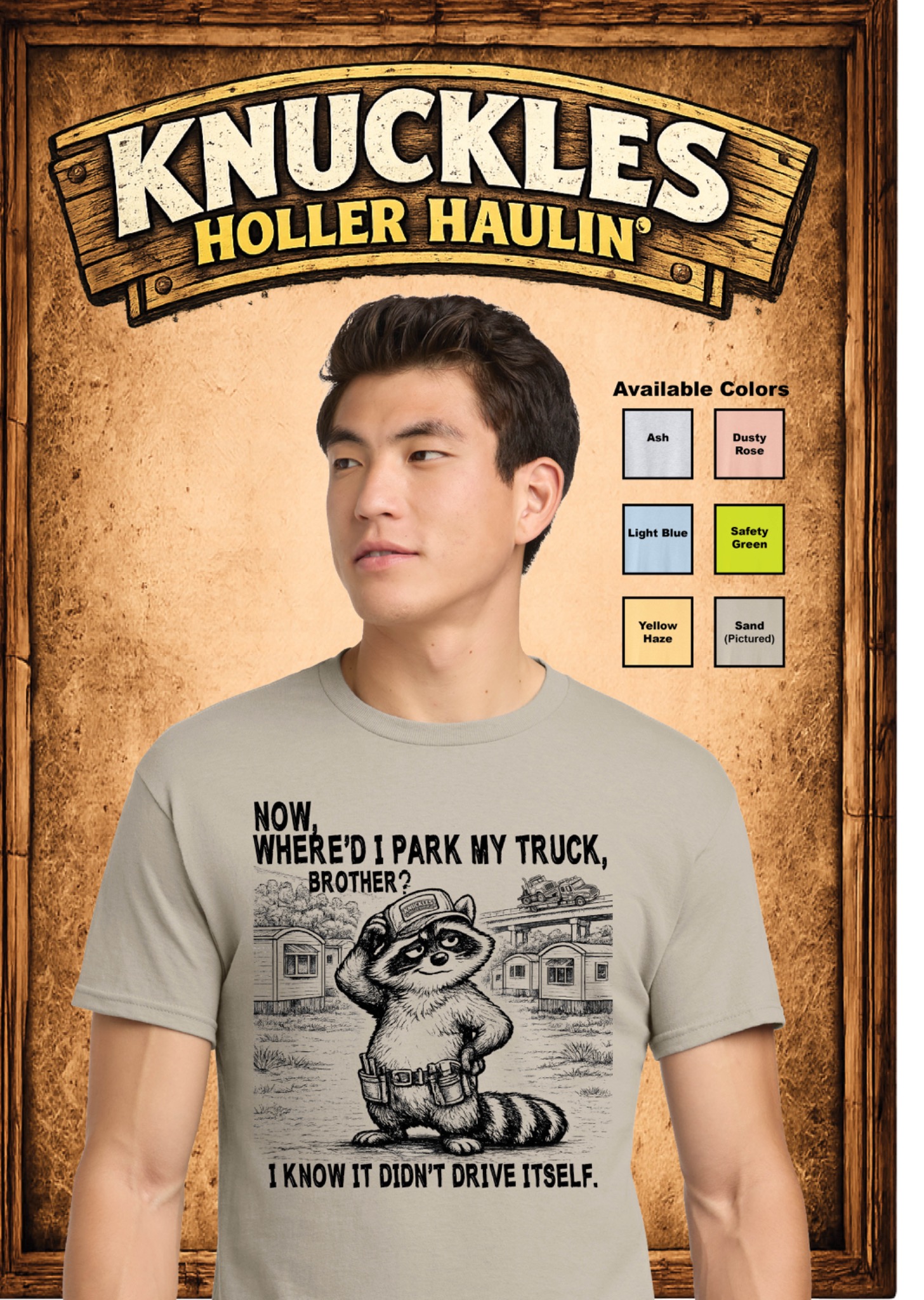 Knuckles Holler Haulin' Apparel Co. Facebook ad from Jan 20, 2026