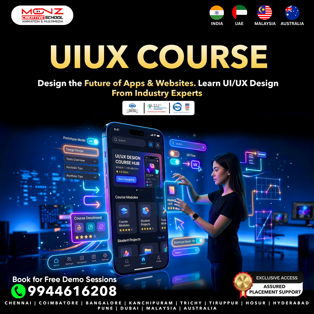 Monz Creative School Ambattur Facebook ad: 100% Placement Support