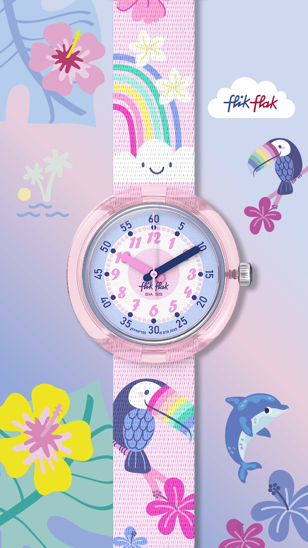 Flik Flak Facebook ad: Montres enfants, Nouveautés!