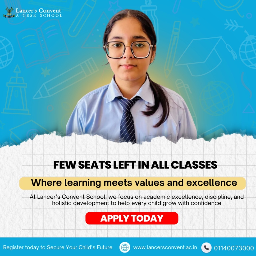 Lancers Convent Home Page Facebook ad: Few Seats Left, Apply Today