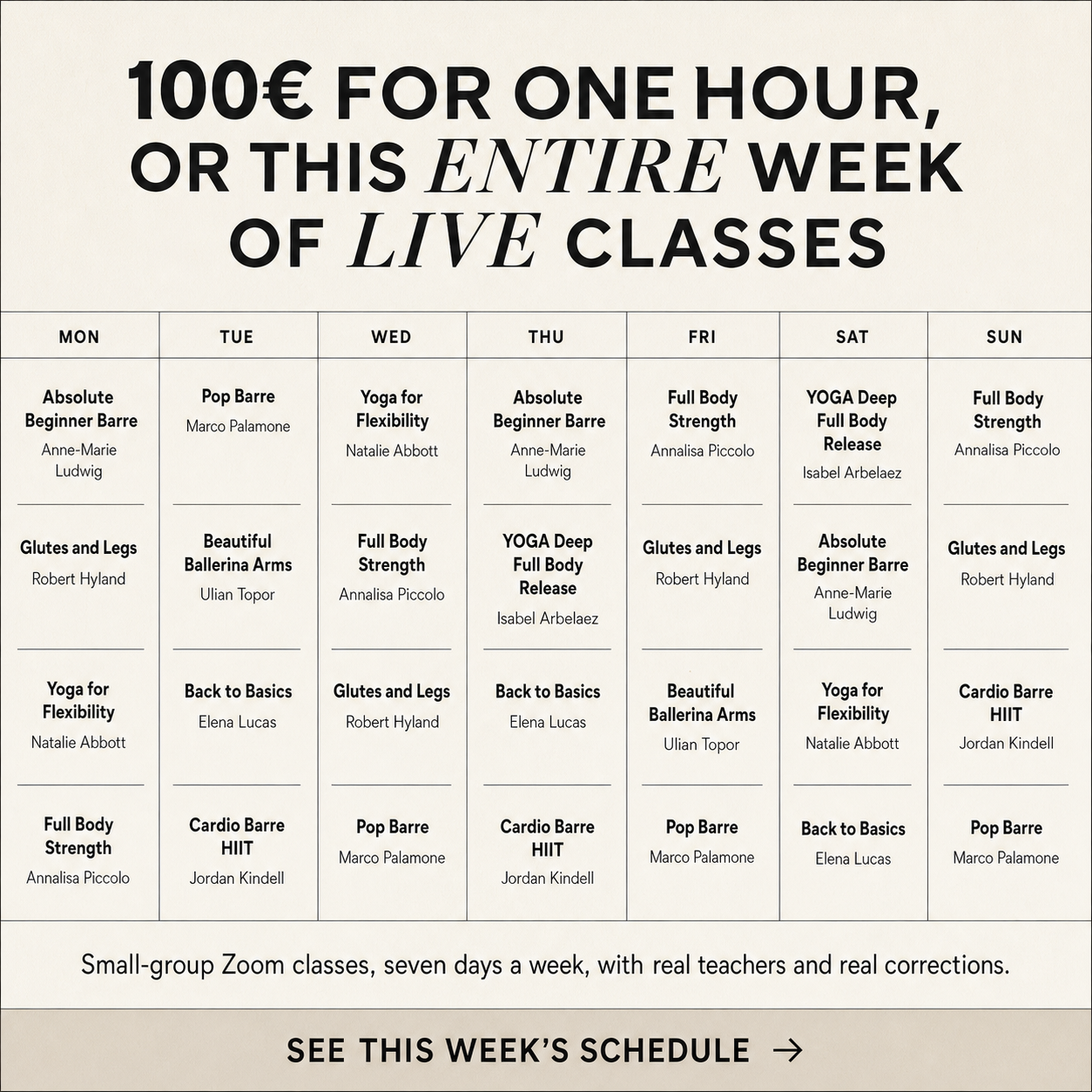 Dance Masterclass Facebook ad