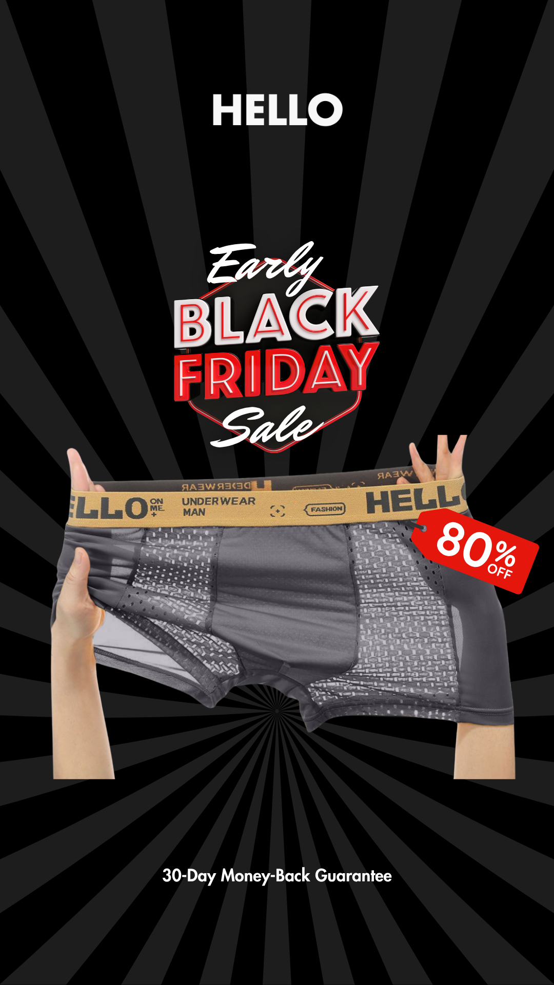 HELLO - The Only Underwear You'll Ever Need Facebook ad