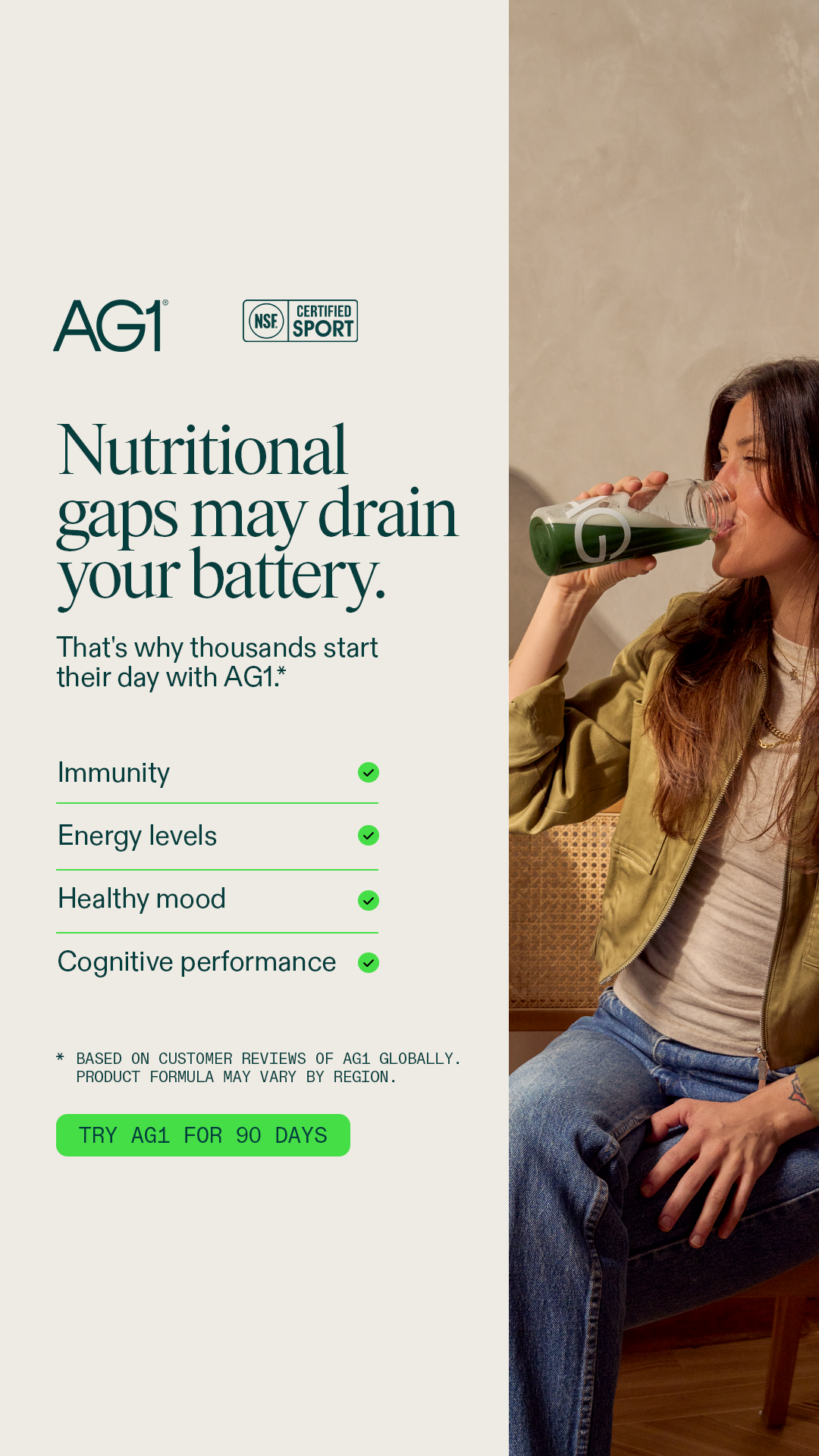 AG1 by Athletic Greens Facebook ad