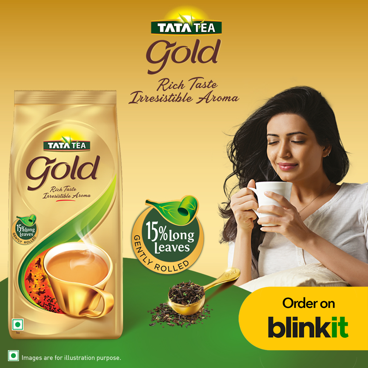 Tata Tea Gold Facebook ad: Gold Standard of Tea
