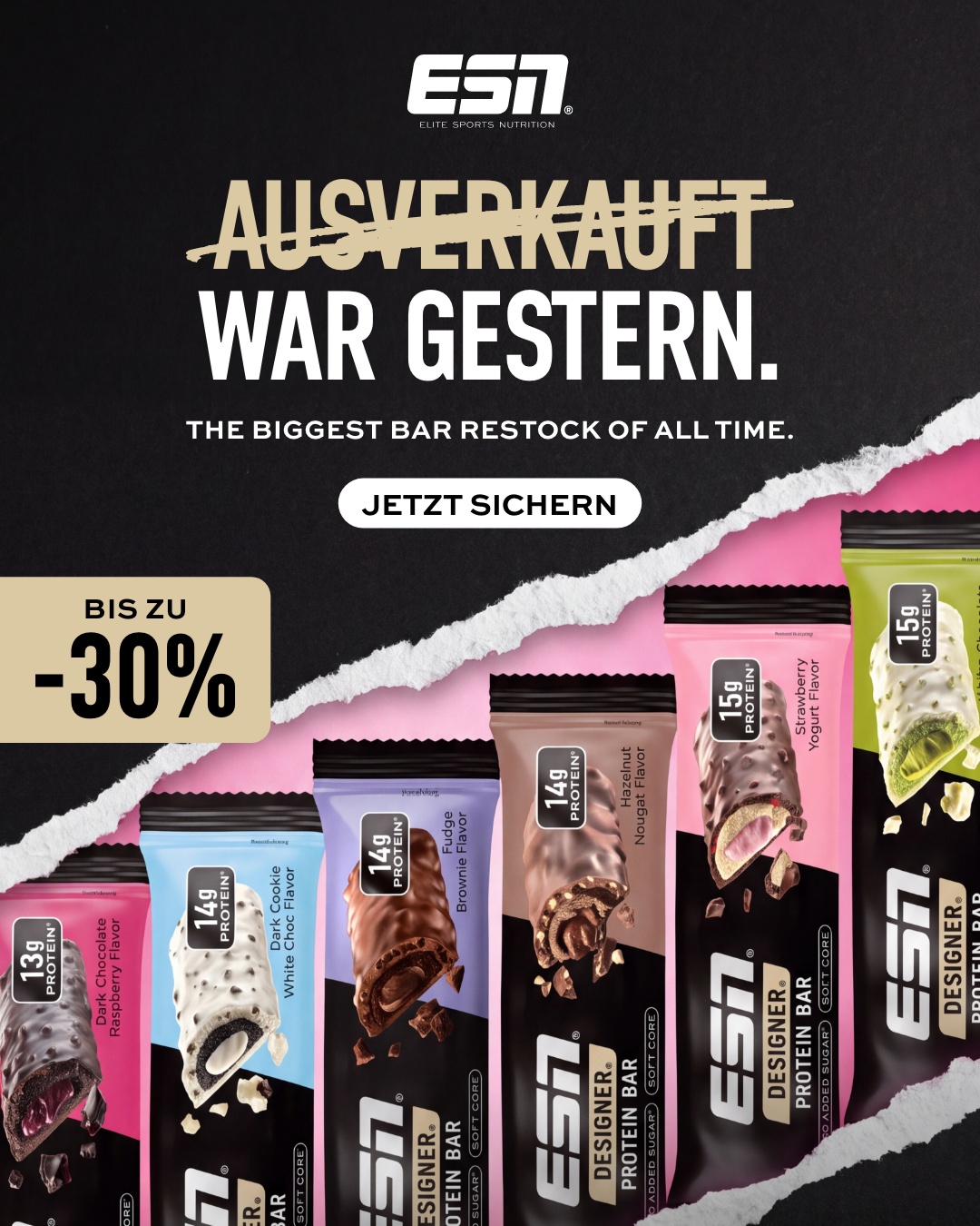 ESN Facebook ad: Ausverkauft war gestern