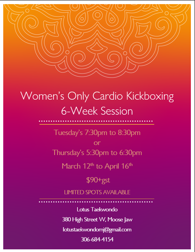 Lotus Taekwondo Moose Jaw Facebook ad: Women's Only Session!