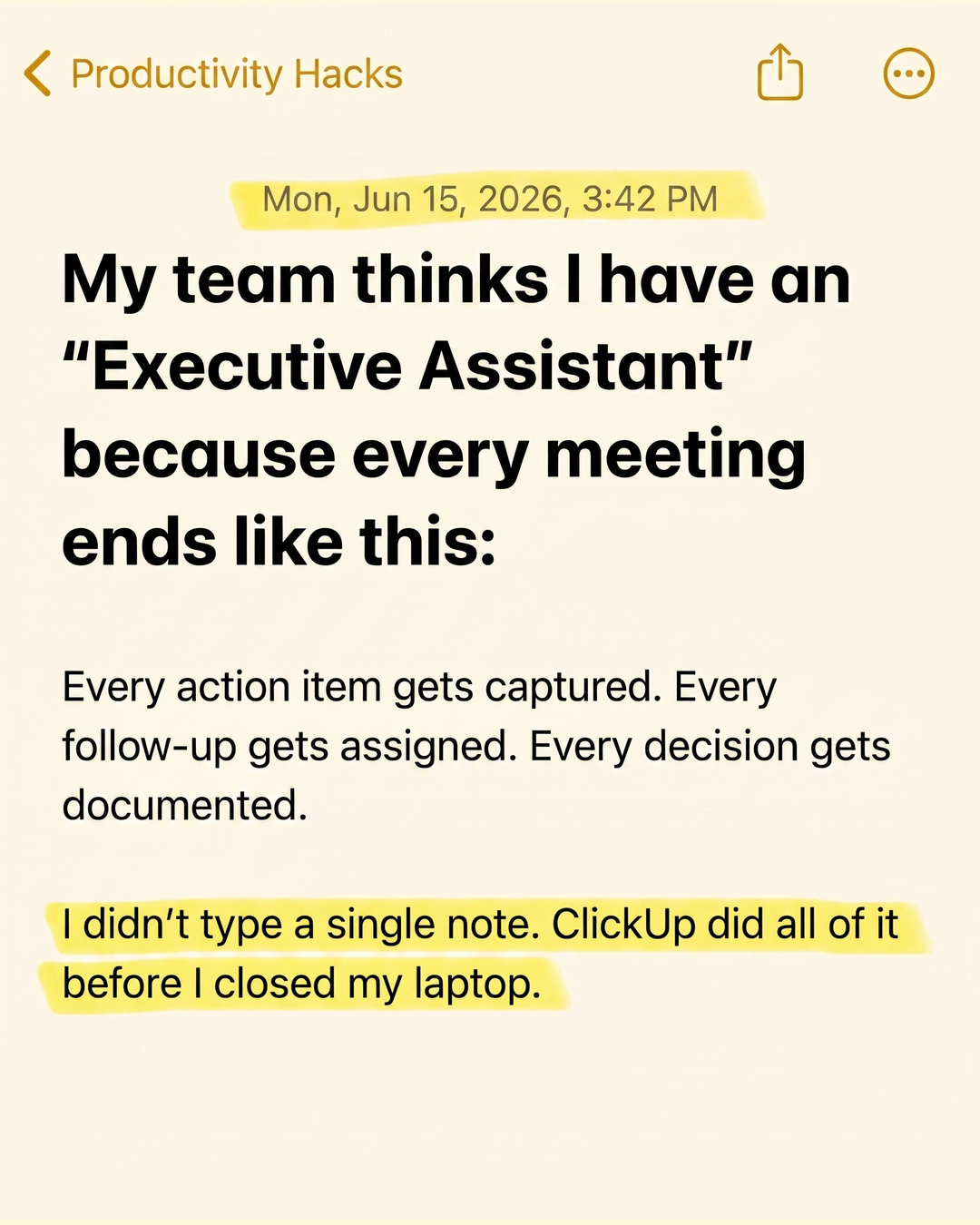 ClickUp Facebook ad