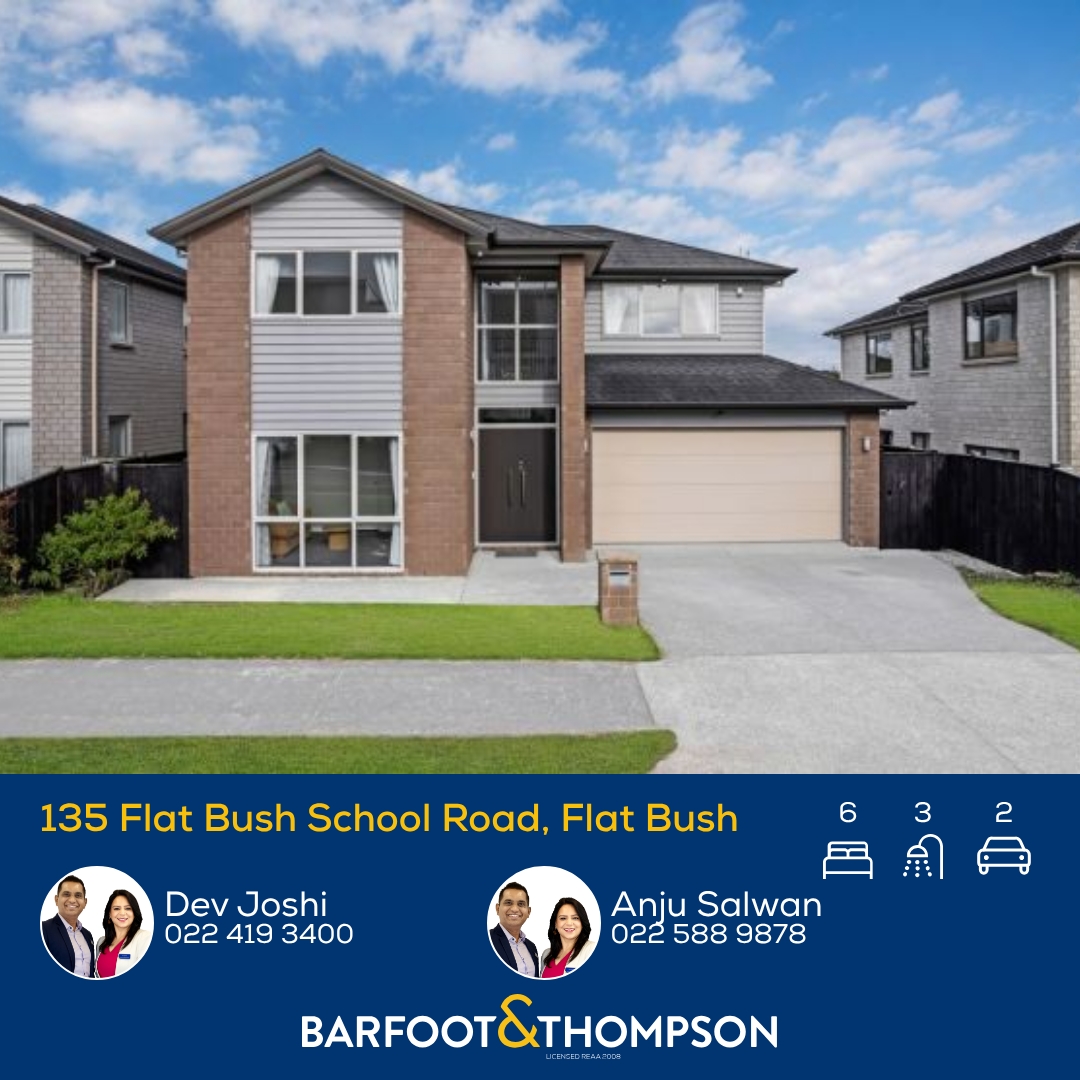 Team DNA- Dev & Anju at Barfoot & Thompson, Licensed Agents Under REAA 2008 Facebook ad: 135 Flat Bush School Road, Flat Bush