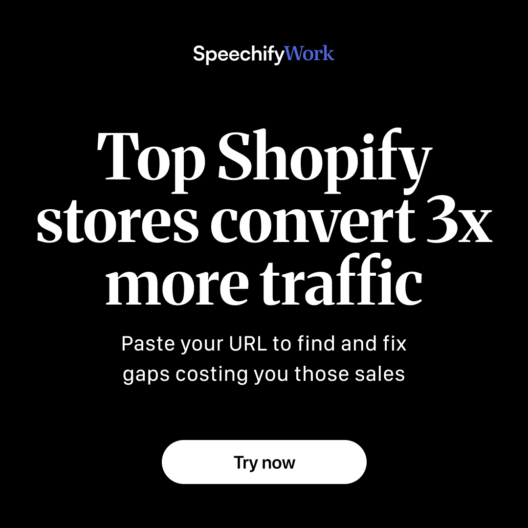 Speechify Work Facebook ad