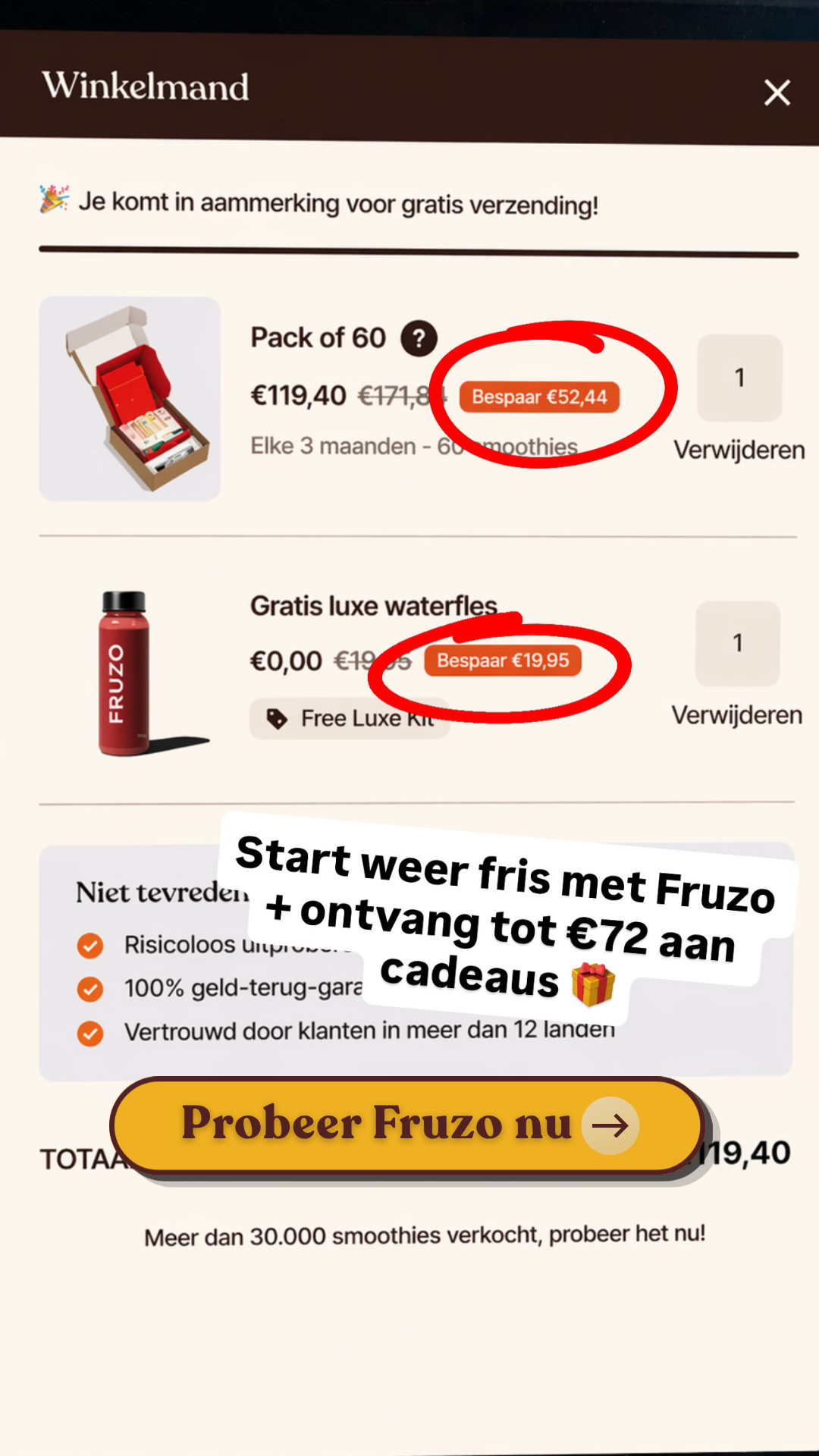 Fruzo Facebook ad