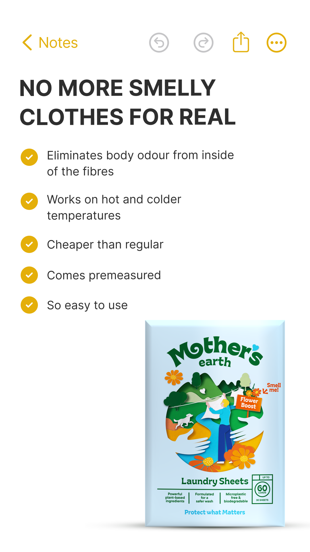 Mothers Earth Facebook ad