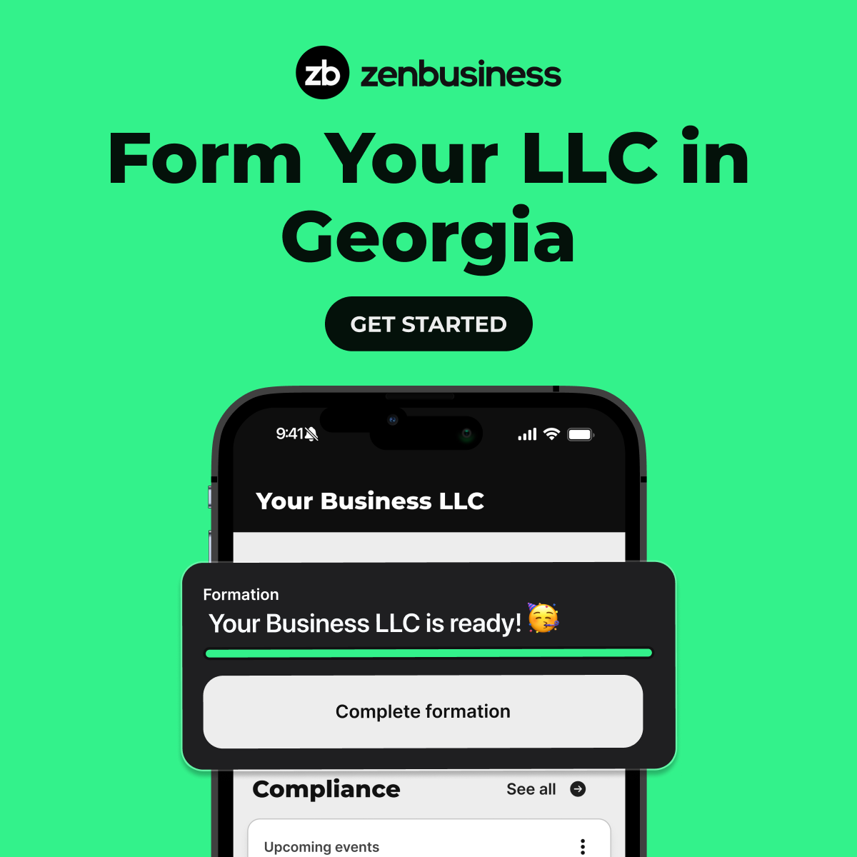 ZenBusiness Facebook ad