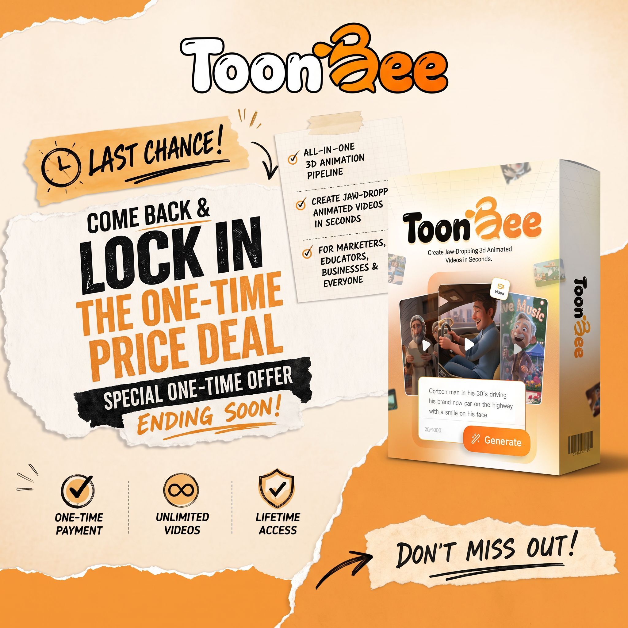 ToonBee AI Facebook ad: One Platform, Entire Workflow