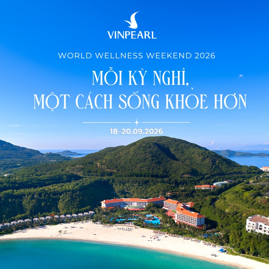 Vinpearl Facebook ad: VINPEARL & WORLD WELLNESS WEEKEND 2026