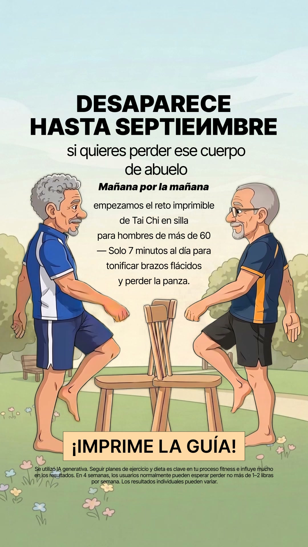 Mike's Strength Challenge Facebook ad: ¡Siéntete Fuerte y Energizado con Ejercicios en Silla!