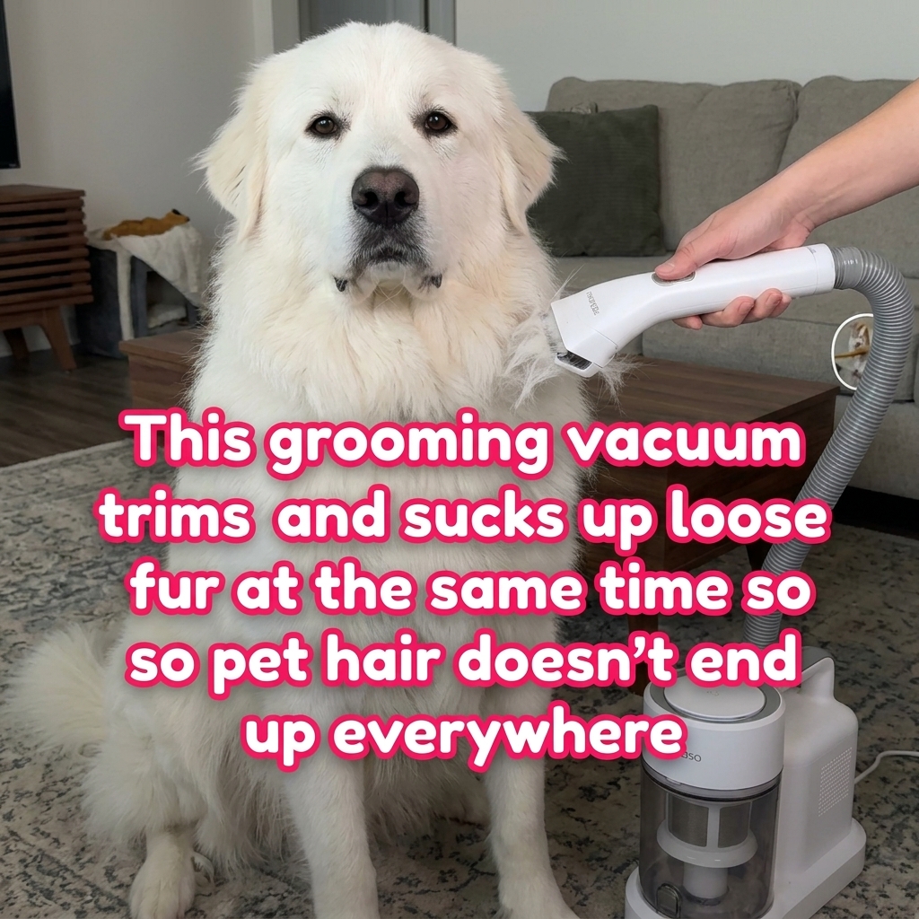 Fluff Squad Facebook ad: The Viral Dog Grooming Vacuum That’s Saving Pet Owners…