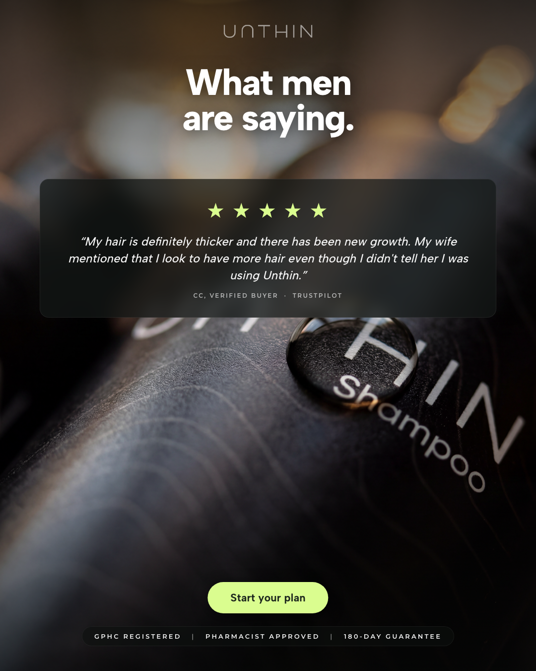 Unthinhair Facebook ad