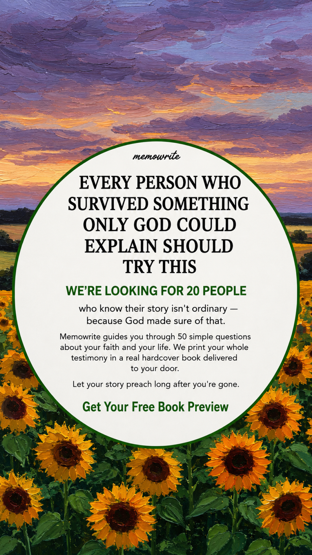 Memowrite Facebook ad