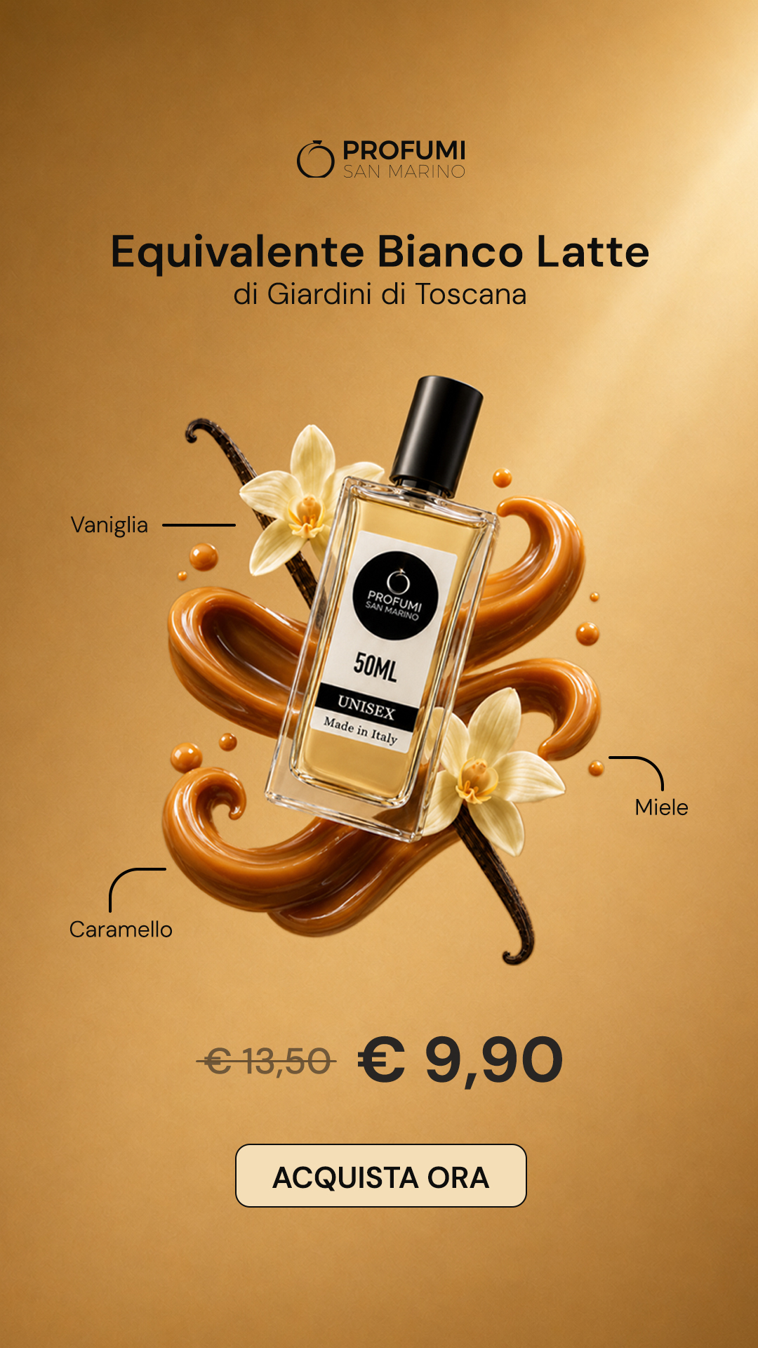 Profumi San Marino Facebook ad: Equivalente Bianco Latte