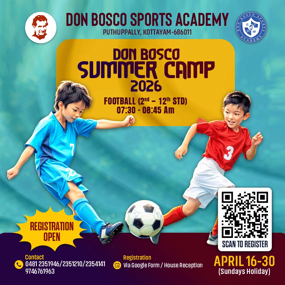 Don Bosco Central School Puthuppally Facebook ad: DON BOSCO SPORTS ACADEMY
