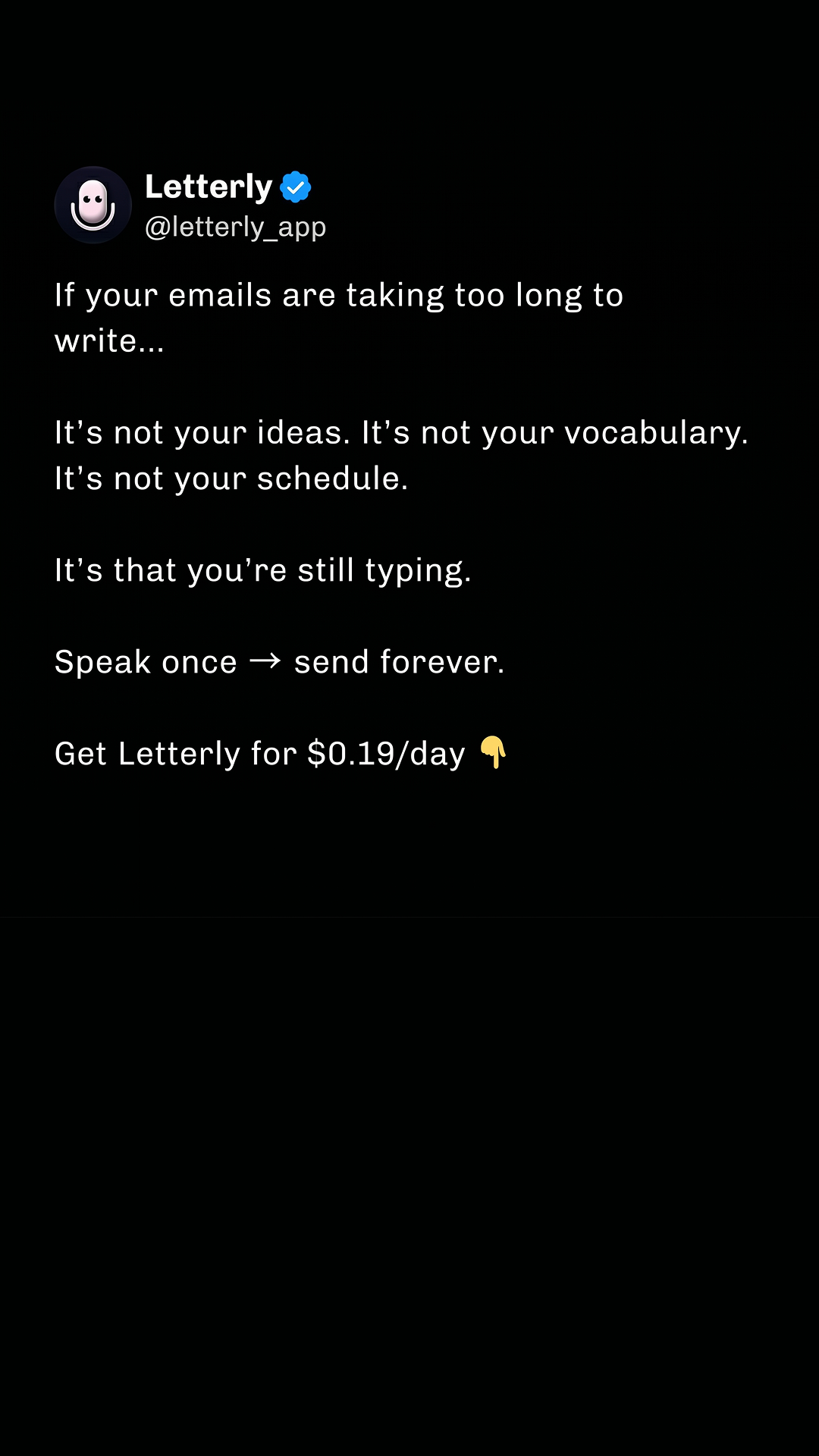 Letterly Facebook ad